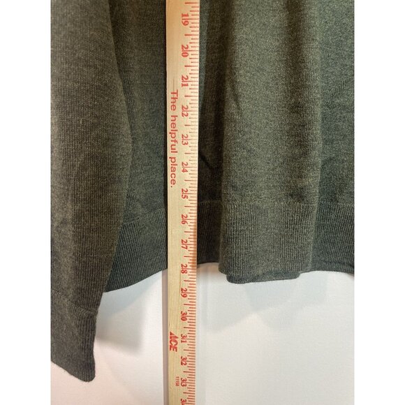 Banana Republic Merino Wool Sweater Men's XL Olive Green Soft Cozy Casual - Picture 6 of 7